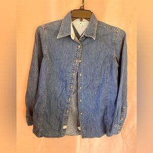 90s Tommy Hilfiger Classic Blue Denim long sleeve Shirt